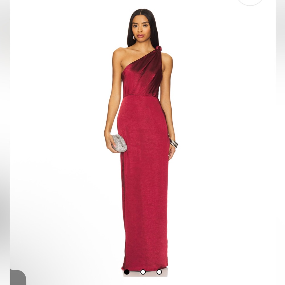 Lovers + Friends Red One-Shoulder Gown